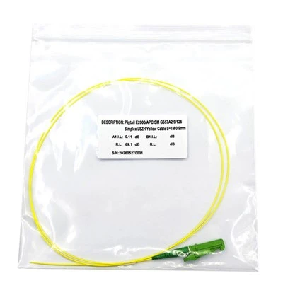 E2000/APC SM G657A2 Simplex LSZH Pigtail groc