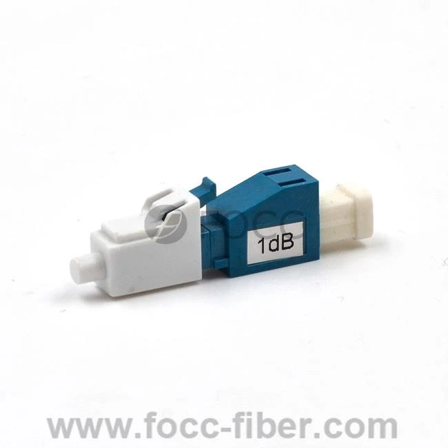 LC / UPC Singlemode Fixed Fiber Optic Attenuator, Male-Female, 1dB